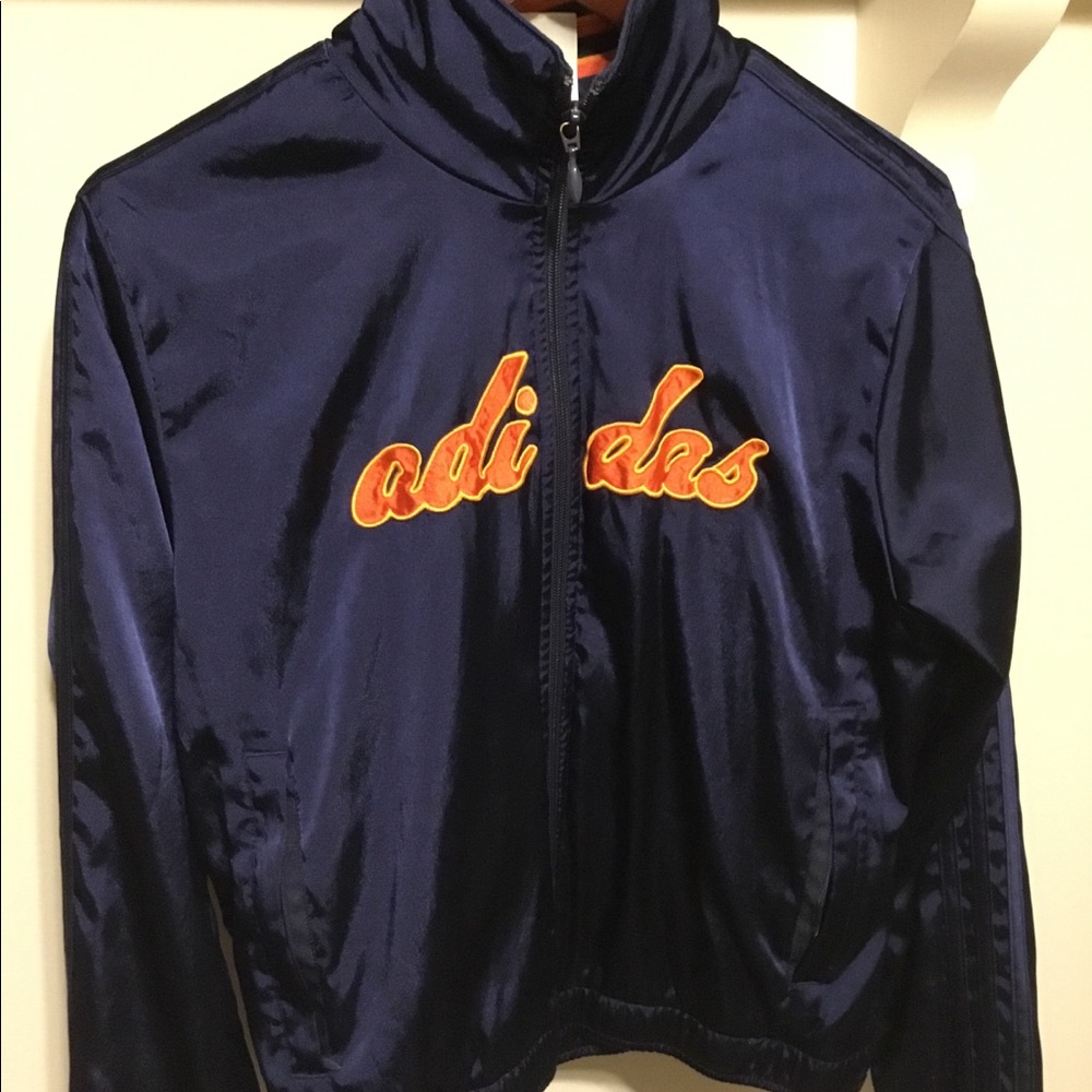 Adidas Retro Blue Satin Tracksuit